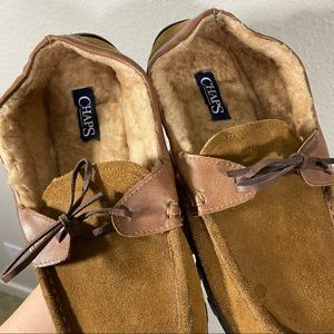 Mens Chaps Genuine Suede Moccasin 